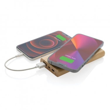 Лого трейд pекламные cувениры фото: Беспроводной внешний аккумулятор Bamboo 8.000 мАч 5 Вт